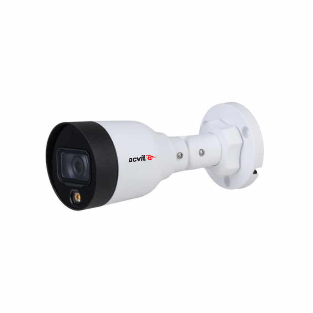 Camera supraveghere exterior IP Acvil Full Color ACV-IPFC30-4M 2.0, 4 MP, lumina alba 15 m, 2.8 mm, microfon, PoE