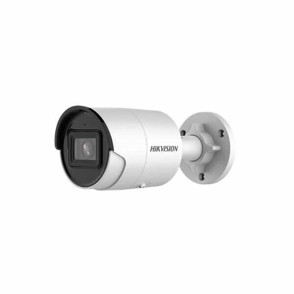 Camera supraveghere exterior IP Acusense Hikvision DS-2CD2083G2-I4, 8 MP, 4 mm, IR 40 m, microfon, PoE, slot card