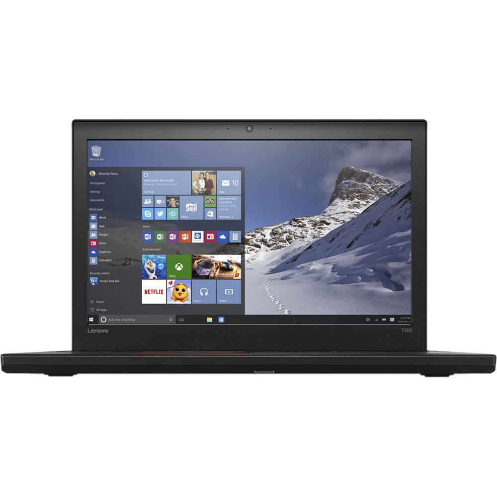 Laptop Lenovo ThinkPad T560, Intel Core i7-6600U, 8GB DDR3, SSD 256GB, nVidia GeForce, Windows 10 Pro