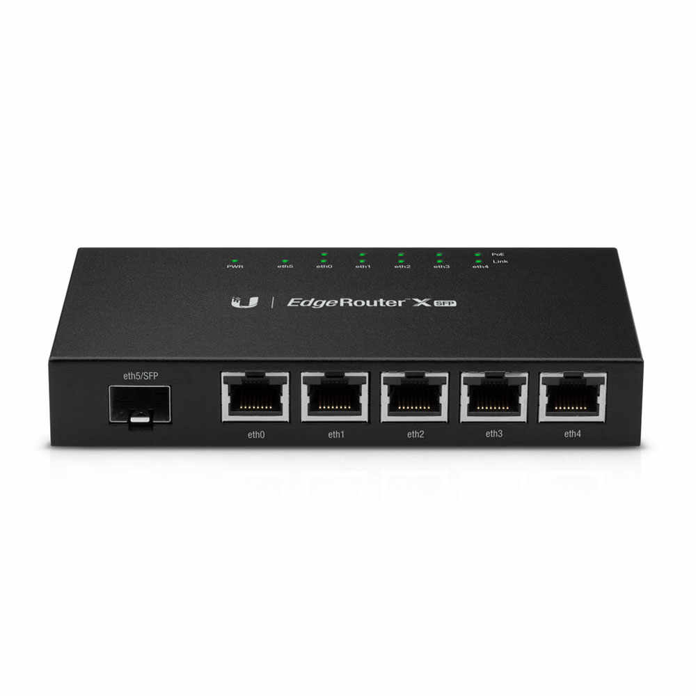 Router cu 5 porturi Gigabit Ubiquiti ER-X-SFP, 1 port SFP, PoE pasiv