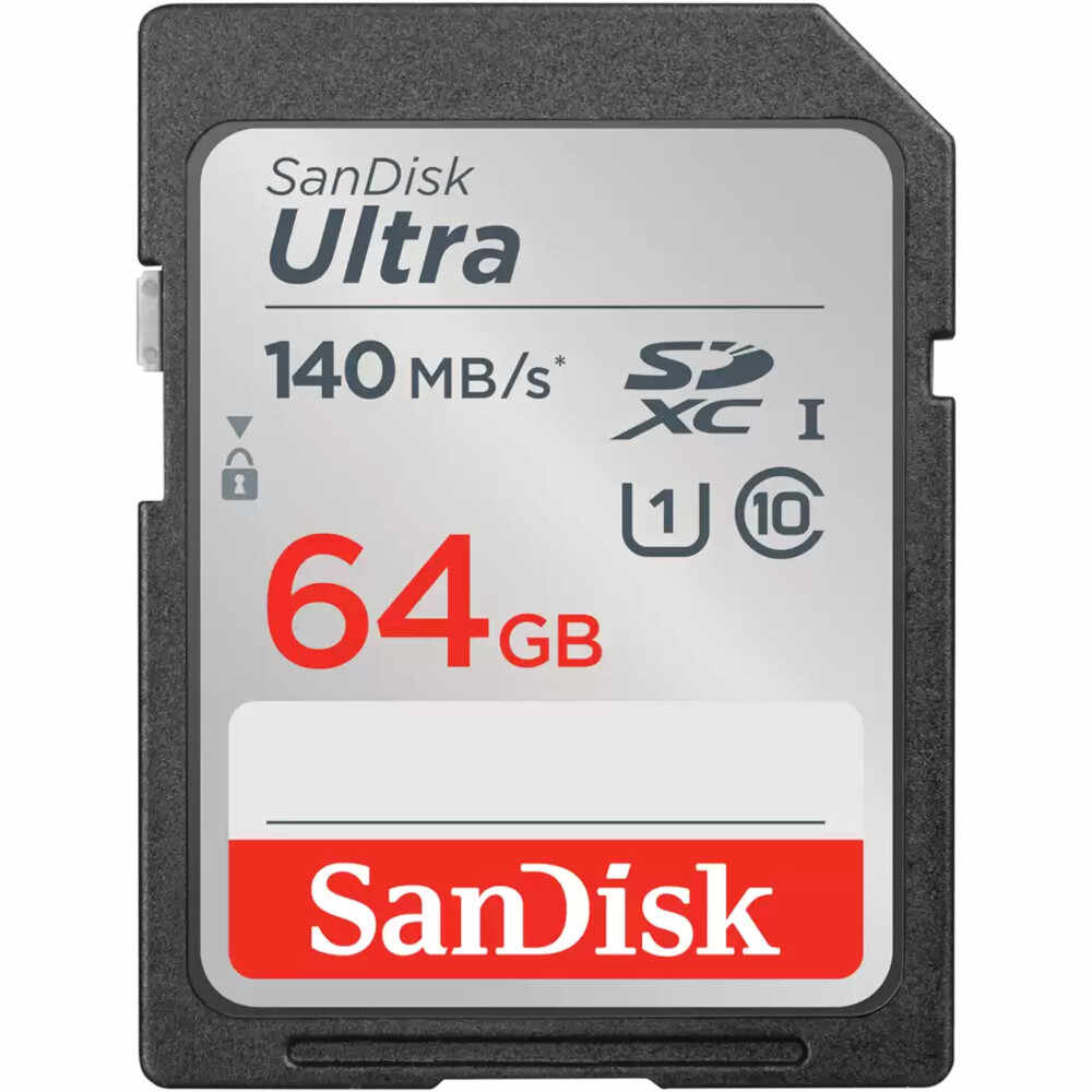 Card de memorie SanDisk Ultra microSDXC, 64GB, 140MB/s, Class 10 UHS-I